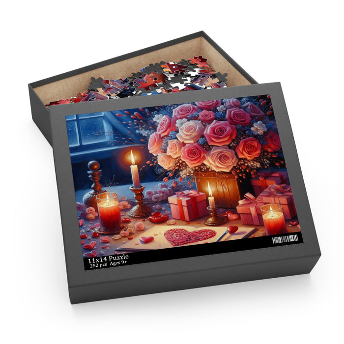 Enchanting Valentine Jigsaw Puzzle Collection - Mesmerizing 120, 252, 500-Piece Set for Infinite Enjoyment