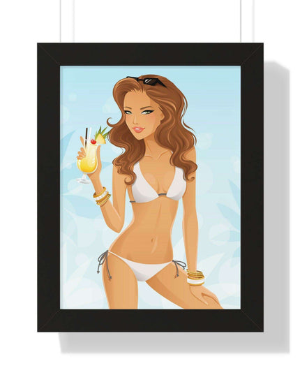 Tropical Oasis Vertical Framed Art Print