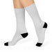 Cozy Plaid Print Crew Socks - Unisex One-Size Comfort Fit