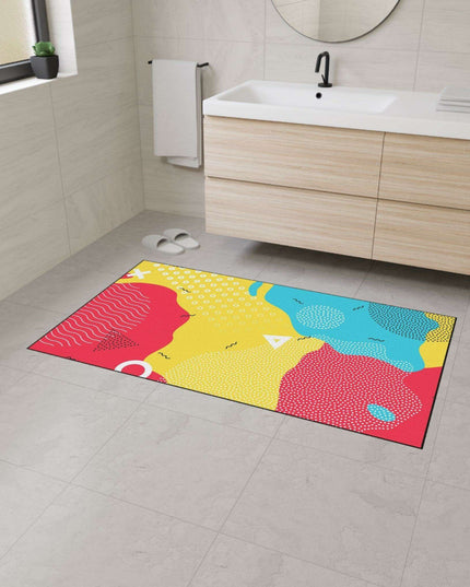 Elegant Geometric Area Rug with Stylish Black Trim by Elite House