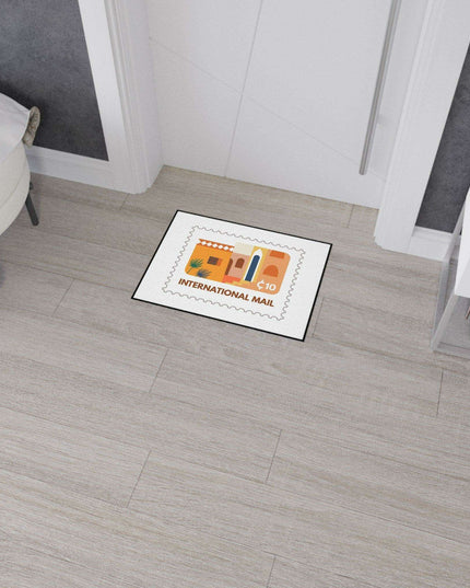 Elegant Vintage Stamp Area Rug with Safety-Enhanced Non-Slip Base