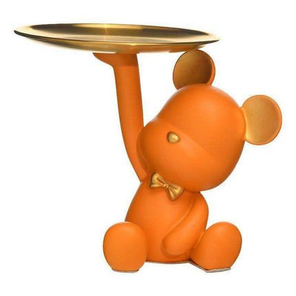 Whimsical Cartoon Bear Key Organizer Tray for Chic Home Decor