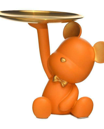 Whimsical Cartoon Bear Key Organizer Tray for Chic Home Decor