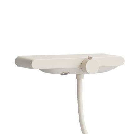 AliKopy Vintage White Shower Set, Adjustable Riser Rail, Dual Function