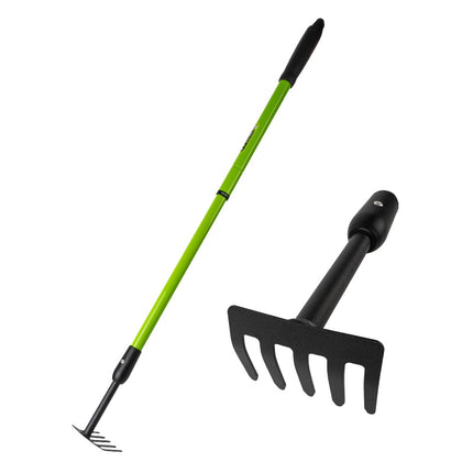 Peekaboo Studio Telescopic Handle Five-Tooth Rake with Adjustable Leng
