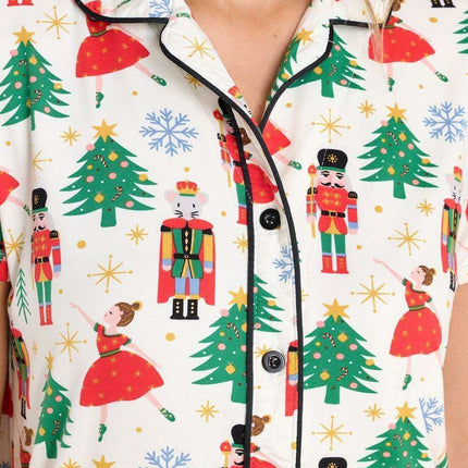 Joyful Holiday Button-Up Sleepwear Set
