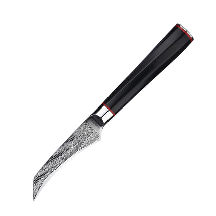 Japanese Damascus Steel Kitchen Fruit Knife AUS10 60HRC G10 Octagonal Handle