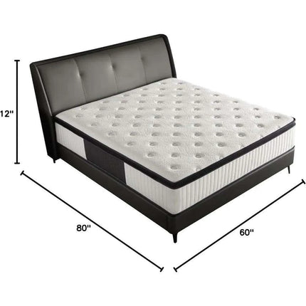14-Inch King Hybrid Memory Foam Mattress with Pocketed Springs for Luxurious Sleep..
