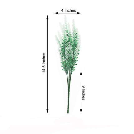 AliKopy 14" Artificial Lavender Flower Stems - Set of 4, Realistic Gre