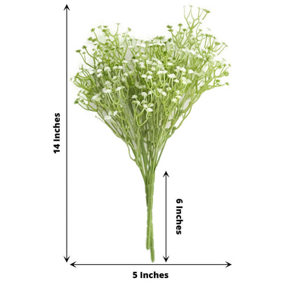 AliKopy 14" Real Touch Artificial Baby's Breath Flower Arrangements -