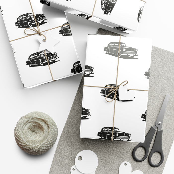 Peekaboo Classic Car Exquisite USA-Made Gift Wrap Paper