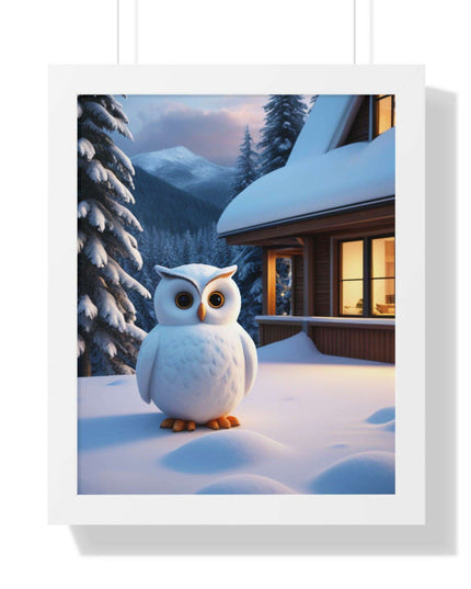 Charming Sustainable Owl Framed Art Print - Maison d'Elite Vertical Poster
