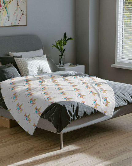 Luxurious Stitched Minky Fleece Blanket for Cozy Elegance