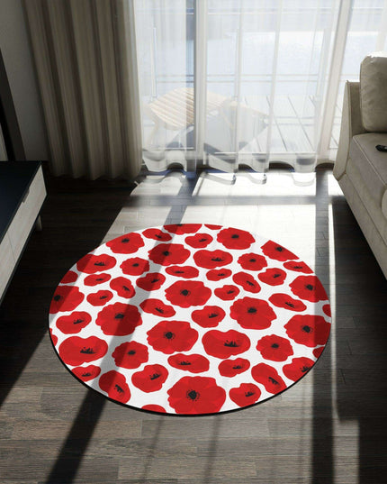 Playful Elegance Chenille Round Area Rug