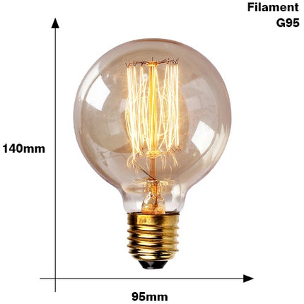 Peekaboo Studio Edison Bulb E27 40W ST64 Retro Filament Lighting