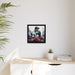 Elegant Maison d'Elite Matte Canvas Collection with Contemporary Black Pinewood Frame