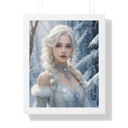 Winter Wonderland Puppy Framed Gaming Art - Sustainable Decor for Your Home