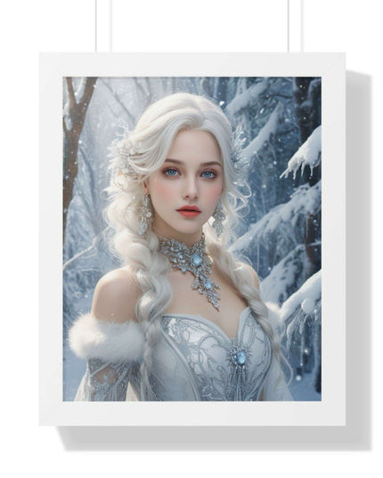 Winter Wonderland Puppy Framed Gaming Art - Sustainable Decor for Your Home