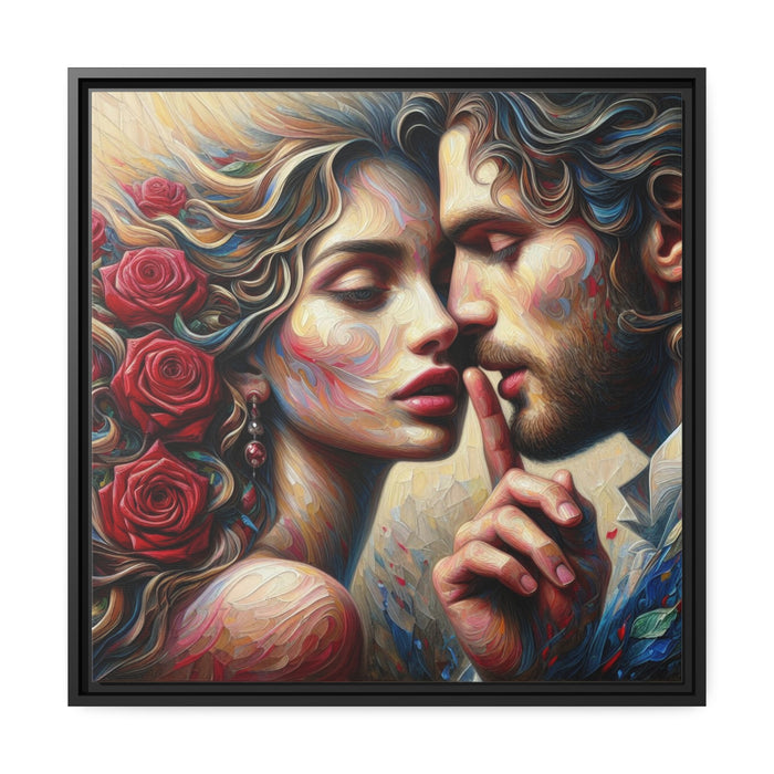 Valentine Romance Matte Canvas Pinewood Frame