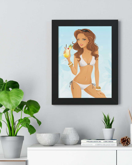 Tropical Oasis Vertical Framed Art Print
