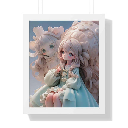 Sustainable Fantasy Anime 3D Girls Vertical Wall Art - Premium Framed Poster Decor