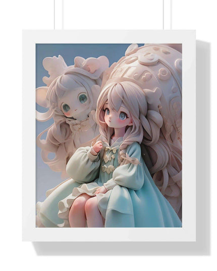 Sustainable Fantasy Anime 3D Girls Vertical Wall Art - Premium Framed Poster Decor
