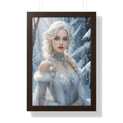 Winter Wonderland Puppy Framed Gaming Art - Sustainable Decor for Your Home