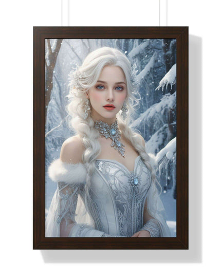 Winter Wonderland Puppy Framed Gaming Art - Sustainable Decor for Your Home