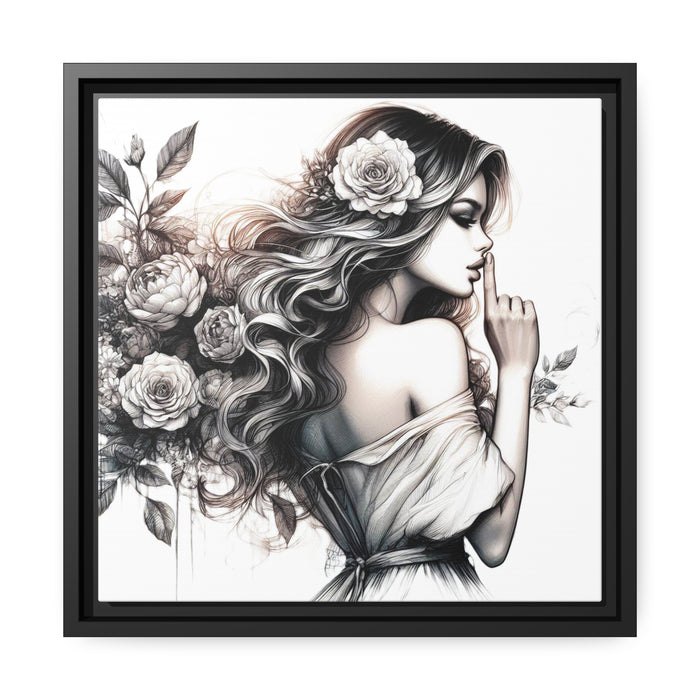 Elegant Valentine Matte Canvas Print - Romantic Beauty