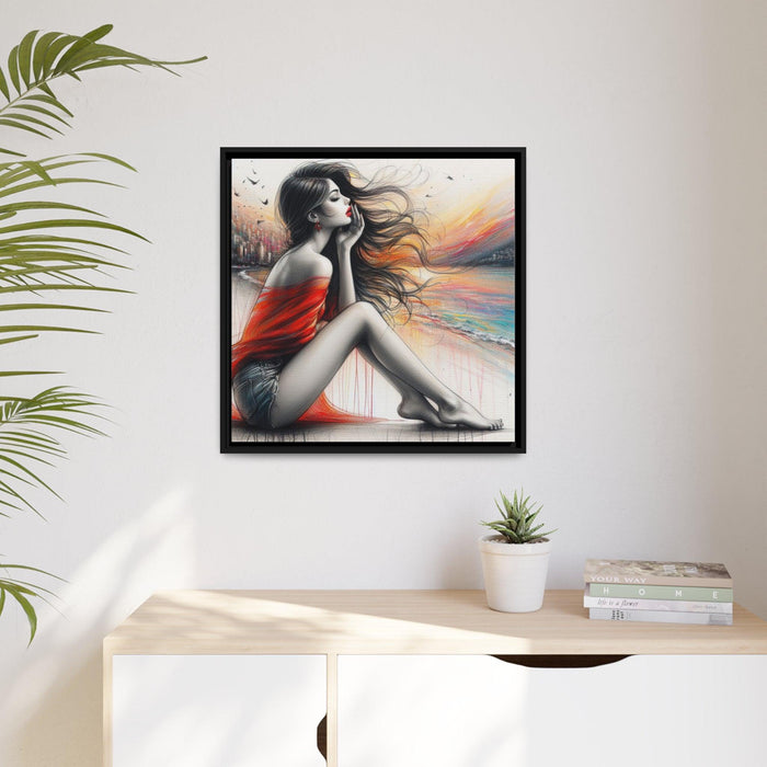 Elegant Lady - Valentine Matte Canvas Art Frame for Home Decor