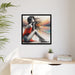 Chic Lady - Valentine Matte Canvas Wall Art with Pinewood Frame for Home Interiors