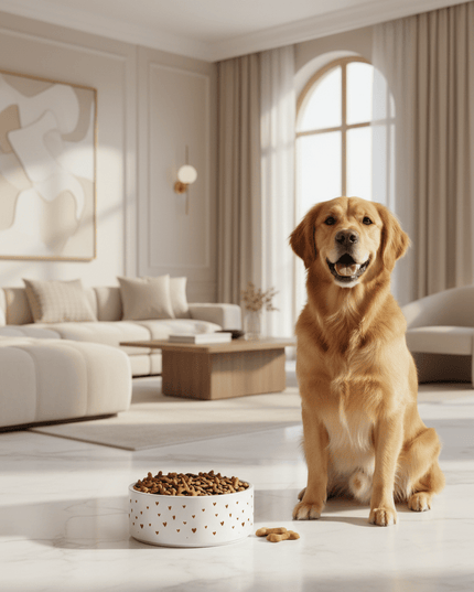 Customized Artisan Ceramic Pet Bowl with Distinctive Artwork