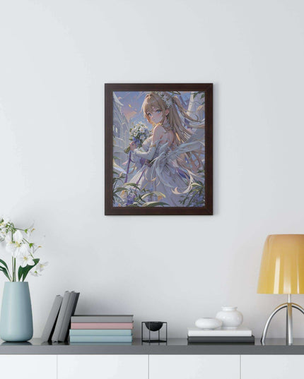 Chic Eco-Friendly Anime Girl Vertical Art Print for Sustainable Home Decor