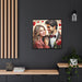 Elegant Sustainable Black Frame Matte Canvas Print Set for Valentine's Day - Various Sizes Available