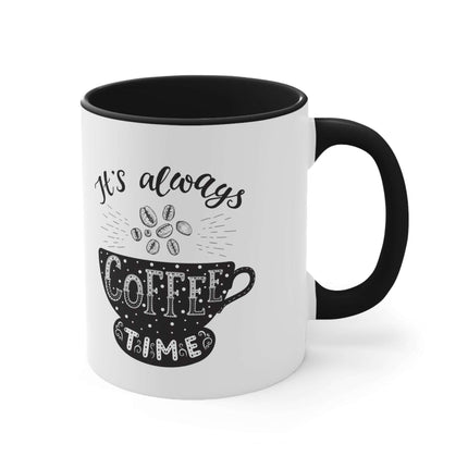Personalized Colorful Ceramic Coffee Mug - 11oz Two-Tone Design