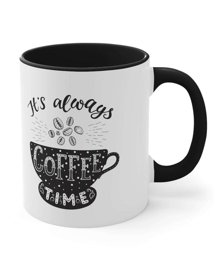 Personalized Colorful Ceramic Coffee Mug - 11oz Two-Tone Design