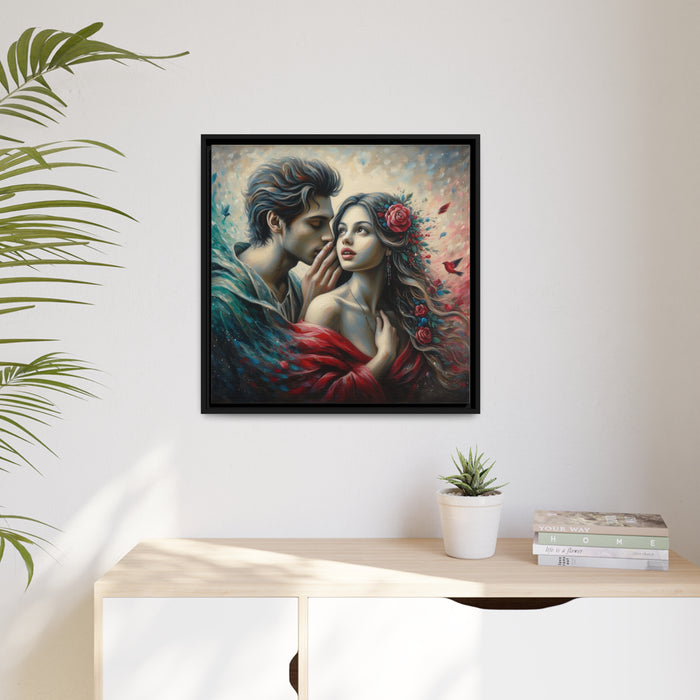 Romantic Moments - Elegant Valentine Matte Canvas Art Print