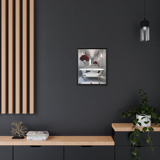 Elegant Black Pinewood Framed Matte Canvas - Maison d'Elite