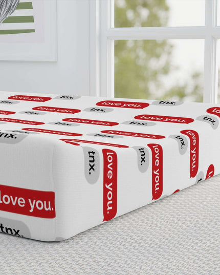 Elegant Personalized Valentine’s Day Baby Changing Pad Cover for Discerning Parents