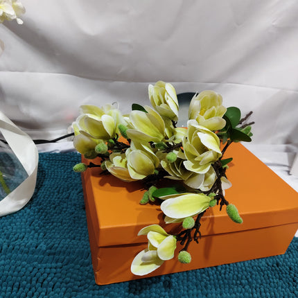 Peekaboo Studio Magnolia Artificial Flower Decoration - Realistic & Du
