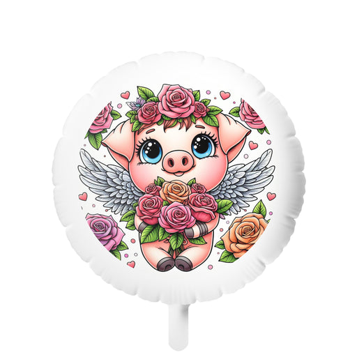 Valentine Adorable Piggy Floato Mylar Helium Balloon - Reusable, Waterproof, and Ideal for Special Occasions