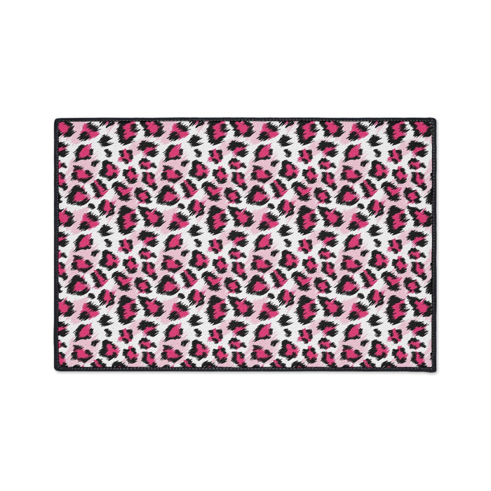 Pink Leopard Anti-Skid Floor Mat for Stylish Home Decor