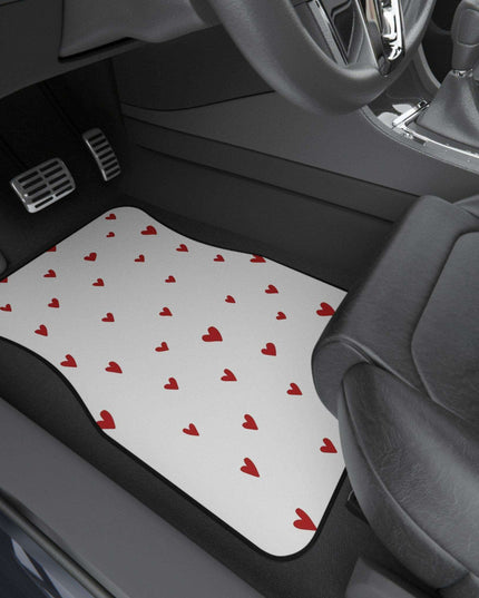 Elegant Customizable Heart Shaped Car Mats - Luxury Edition