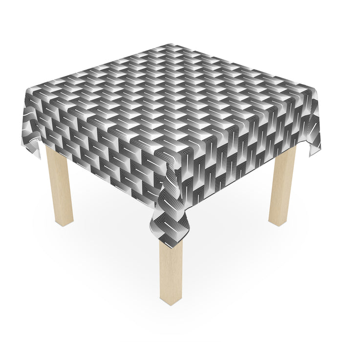 Elegant Geometric Square Tablecloth | Personalize Your Dining Space