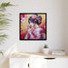 Eco-Chic Japanese Canvas Art Set in Modern Black Frame