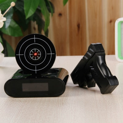 Wake-Up Revolution Interactive Shooting Alarm Clock with Personalized Sound Recording and Game Modes