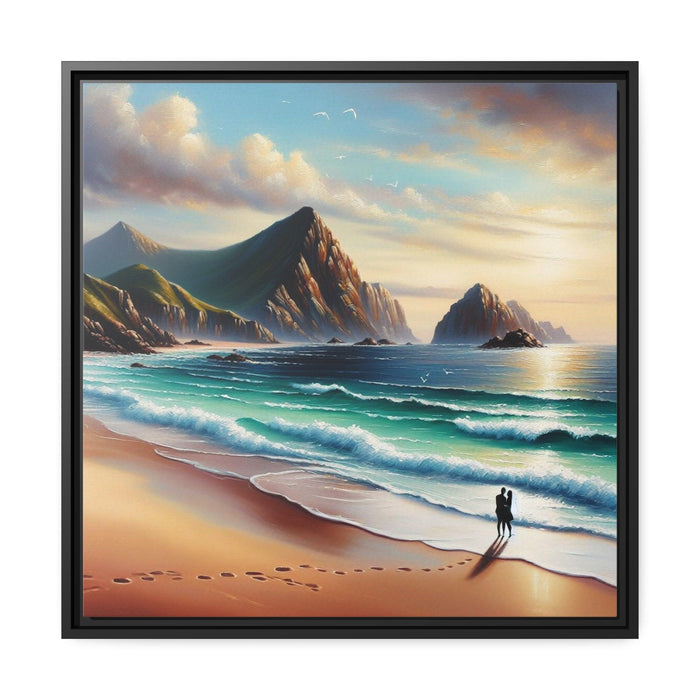 Ethereal Love - Enchanting Valentine’s Day Canvas Art with Stylish Black Frame