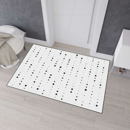 Stylish Non-Slip Black and White Polka Dot Area Rug for Modern Homes