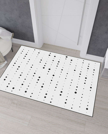 Stylish Non-Slip Black and White Polka Dot Area Rug for Modern Homes