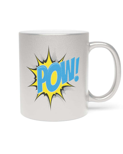 Stylish Metallic Ceramic Coffee Mug - Luxurious Silver and Gold for Tea and Coffee Enthusiasts